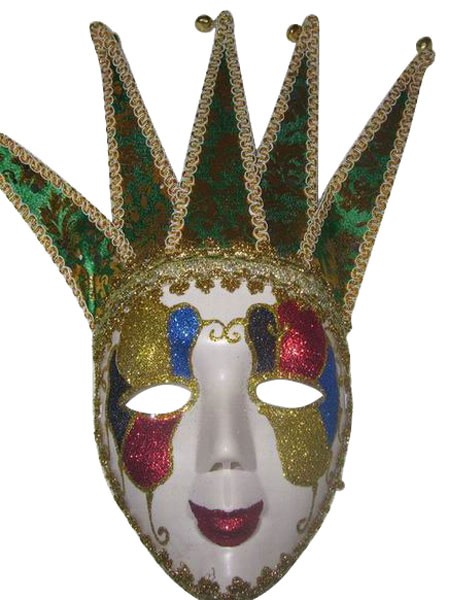 Venetiaans masker met groene punt
