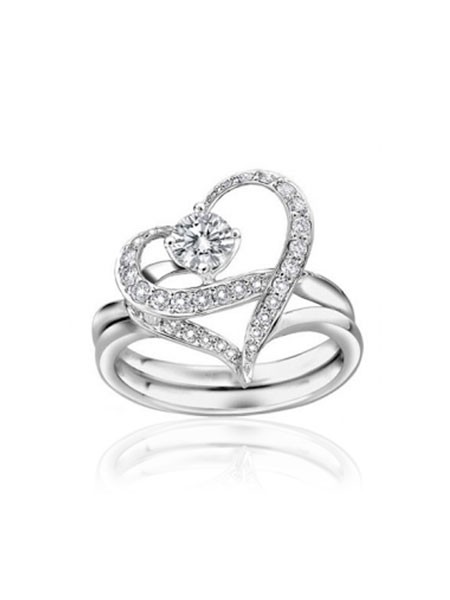 Sexy strass ring hart